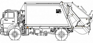 Мусоровоз с задней загрузкой КО-440В new