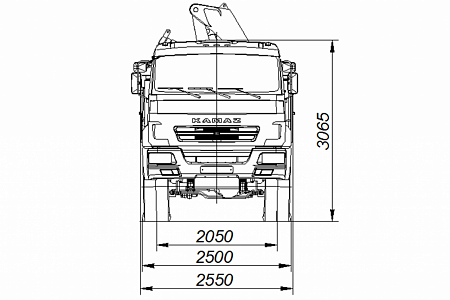 Бортовой автомобиль 65861-403-06 С КМУ FASSI F245A.0.22 на шасси КАМАЗ-43118