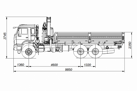 Бортовой автомобиль 65861-403-06 С КМУ FASSI F245A.0.22 на шасси КАМАЗ-43118
