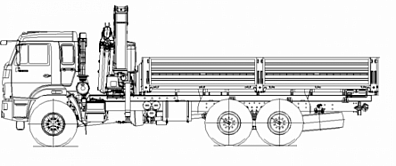 Бортовой автомобиль 65861-403-06 С КМУ FASSI F245A.0.22 на шасси КАМАЗ-43118