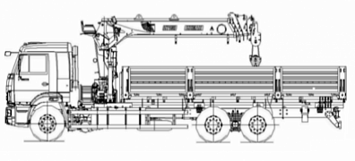 Бортовой автомобиль 6586-322-11 С КМУ PALFINGER INMAN IT 150 на шасси КАМАЗ-65117