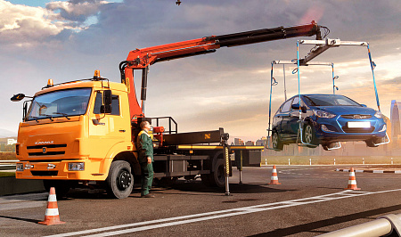 Эвакуатор 658625-0010-03 с КМУ Palfinger 13500T