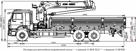 Бортовой автомобиль 6586-320-01 с КМУ PALFINGER INMAN IT-180 на шасси КАМАЗ-65117