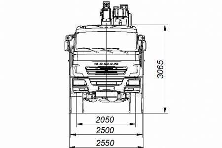 Бортовой автомобиль 65861-322-23 с КМУ PALFINGER INMAN IT 150 на шасси КАМАЗ-43118