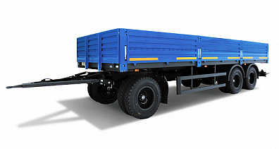 Бортовой прицеп 3-х осный ТЗА-589301 (двускатный)