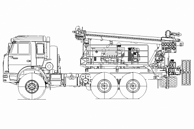 Буровая установка ПБУ-2 на шасси КАМАЗ-5350