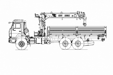 Бортовой автомобиль 65861-322-23 с КМУ PALFINGER INMAN IT 150 на шасси КАМАЗ-43118
