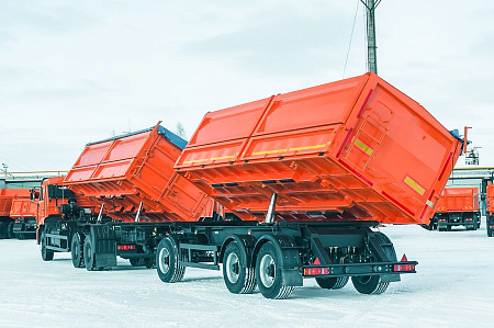 Прицеп самосвальный НЕФАЗ-8560-04 (зерновоз)