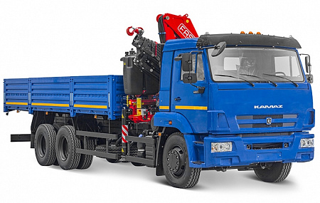Бортовой автомобиль 6586-401-01 с КМУ FASSI F 195 A.0.25 на шасси КАМАЗ-65117