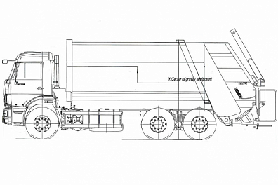 Мусоровоз с задней загрузкой МКЗ 7017 К3 (784601) HM-18