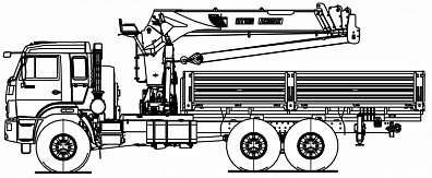 Бортовой автомобиль 65861-320-05 с КМУ PALFINGER INMAN IT-180 на шасси КАМАЗ-43118